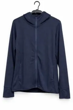 【UNIQLO ユニクロ UVカット パーカー XL】軽量 フルジップ ネイビー