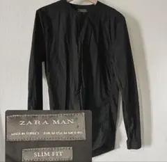 ZARA MAN 長袖シャツ ブラック　スリムフィット　SLIM FIT 黒のサムネイル