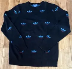 adidas Originals コットンニットセーター Lサイズ ネイビー