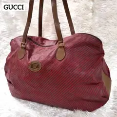 オールドグッチ 旅行バッグ ボストンバッグ 大容量 リゲイトライン ヴィンテージ