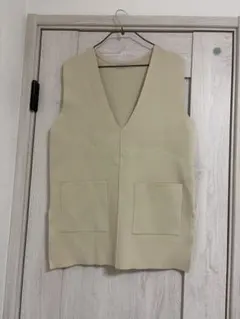 【美品】Linoluce しまむら アイボリー ニット ベスト Lサイズ