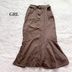 グレイル デニムマーメイドスカート 裾フレア ロング ハイウエスト 美シルエット