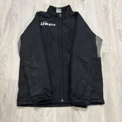ATHLETA サッカー トレーニングジャケット 黒 ジャンパー 150cm