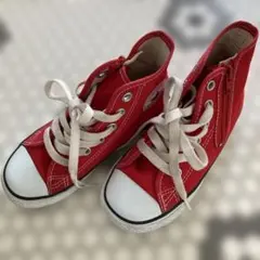 コンバースkids ハイカットスニーカー　赤 18cmのサムネイル