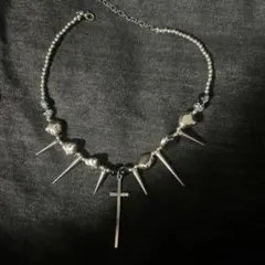 cross spike necklace