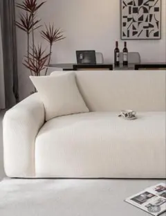 アイボリー ソファカバー