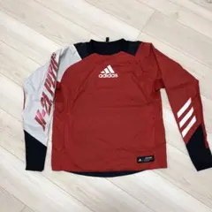 adidas 長袖ジャージ L レッド/ネイビー