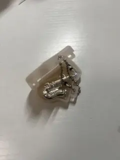 サックス　キーホルダー　シルバー