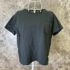 ✨ニームエニーム✨クルーネックTシャツ♡カジュアル♡ポケット付き♡無地♡黒(F)