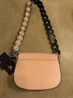 AGATHA 本革ショルダーバッグ　ベージュピンク 替えベルト付
