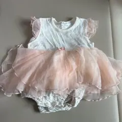 ベビー ロンパース チュールスカート ピンクのサムネイル