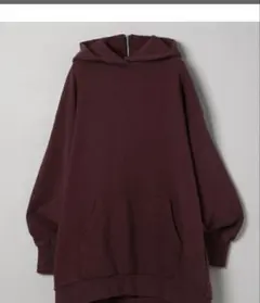 ☆JEANASiS(ジーナシス) ☆フードZIPウラケフーディ　ボルドー☆新品！
