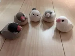 文鳥　フィギュアセット　もふもふてのりフレンズのサムネイル
