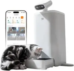 猫用スマート見守りロボット 自動給餌器 AIカメラ 自動給餌計画 360°見守りのサムネイル