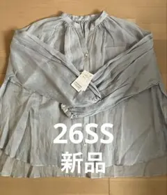 26SS 新品 ラミースキッパーシャツ SLOBE IENA サックスブルーのサムネイル