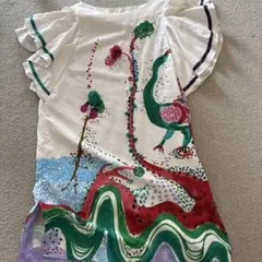TSUMORI CHISATO 半袖 ひざ丈ワンピース アート柄のサムネイル