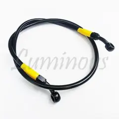 メッシュ ブレーキホース 100cm ハンドル フロントブレーキ ブラックのサムネイル