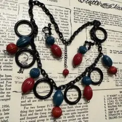 ロカビリー50s昭和レトロ40sベイクライト　セルロイド　古着ネックレス