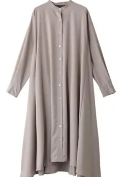 新品未使用タグ付き　ミズイロインド T/R スタンドカラーフレアワンピース