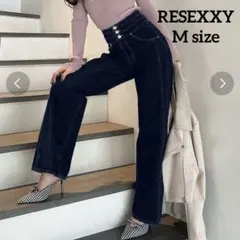 RESEXXY 3連ボタンハイウエストデニムパンツ　インディゴブルーのサムネイル