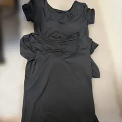 UNIQLO AIRismUネック カップ付き半袖Tシャツ　【2枚セット】