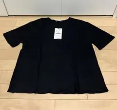 新品タグ付き★ZARA・半袖ニット　ブラック