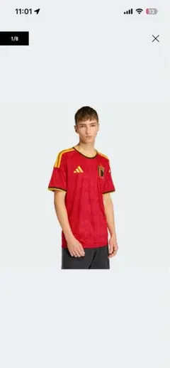 2026 ワールドカップ着用モデル ベルギー代表ユニフォーム ドク サイズ