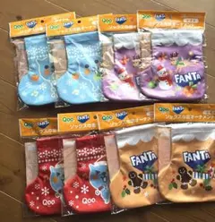 コカコーラ　QOO クー　ファンタ　ソックス巾着オーナメント全4種類×2枚ずつ