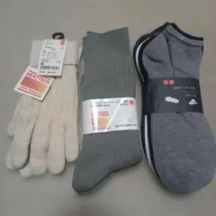 【最大30%割】ユニクロ ニットグローブ ソックス ショートソックス 3点セット