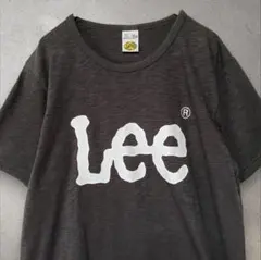 Lee ビッグロゴTシャツ 半袖 グレー 綿混 カジュアル Mサイズ