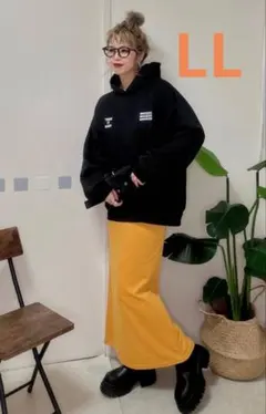 しまむら non ナロースカート マスタード LL 新品タグ付