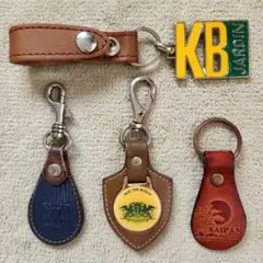 値下げ‼️ レトロ キーホルダー レザー 革製 フランス