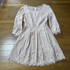 ピンク ドット柄 フレアワンピース