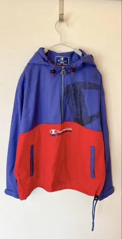 希少 90s champion チャンピオン　ナイロン アノラック ジャケット