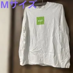 美品　HUF ホワイト ロングスリーブ Tシャツ M ロンT
