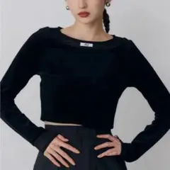 MURUA ムルーア シアードッキングベロアトップス タグ付き未着用
