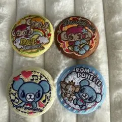 ナルミヤキャラクターズ刺繍缶バッチ　デイジールッキー　ミントくん4個セット