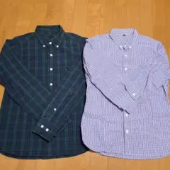 無印良品 長袖シャツ2枚セット XSサイズ チェック柄