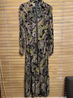 ZARA ペイズリー柄 ロングワンピース