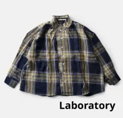 Laboratory リネン タータンチェック オーディナリー フリルブラウスのサムネイル