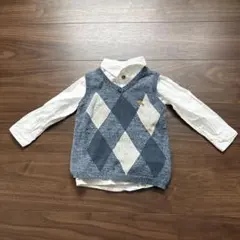 H＆M ニットベストとホワイトシャツセット