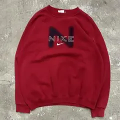 90s NIKE ナイキ スウェット トレーナー 古着 Lサイズ 赤 USA製