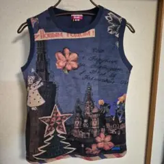 ✨️ポールスミス ✨️ノースリーブ 転写プリント 赤の広場 コラージュ