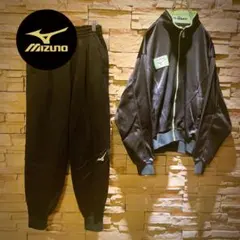 【激レア】90s'/MIZUNO/ジャージセットアップ/短丈/ブラック/レトロL
