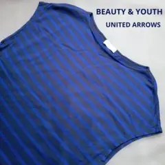 【BEAUTY & YOUTH 】ストライプ ノースリーブトップス★Tシャツ