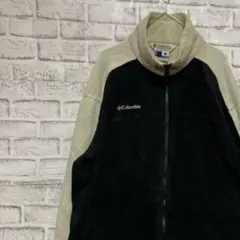 コロンビア　フリースジャケット　ネイビーL ロゴ刺繍アウトドア0213