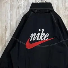 634 NIKE ナイキ　ハーフジップナイロンジャケット　アノラック　刺繍　XL