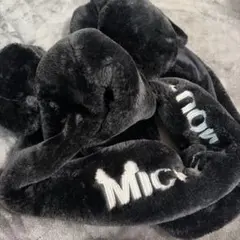 ミッキーマウス マフラーキャップ 黒