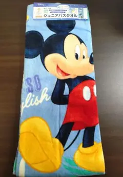 【新品】ミッキーマウス ジュニアバスタオル 約40cm x 110cmのサムネイル