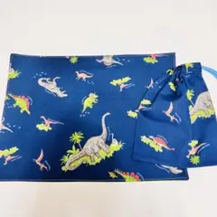 恐竜柄ランチョンマットコップ袋